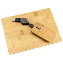 Set Mouse + Pad de Bamboo (BA15)